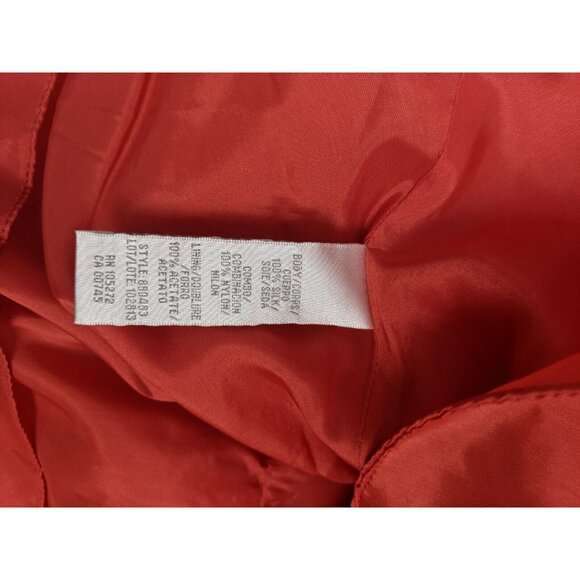 Theia Sequin Top Cocktail Fit & Flare Party Dress Silk Size 2 - Picture 7 of 12